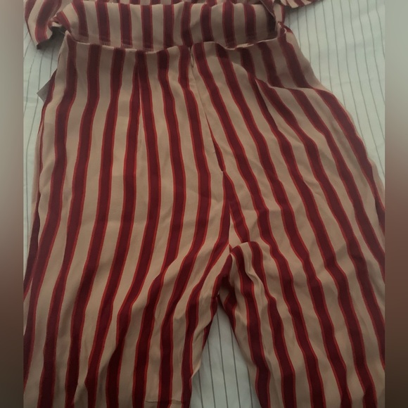 NWT Flynn Skye vertical striped jumpsuit w/tie back SZ S - Picture 9 of 11